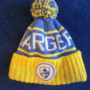 Mitchell & Ness Chargers Blue and Yellow Knit Beanie